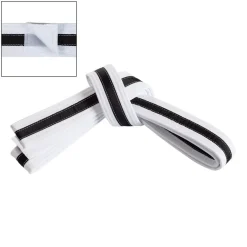 Century US Retail Adjustable Black Striped Belt