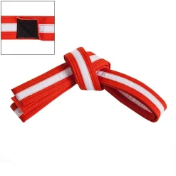 Century US Retail Adjustable White Striped Belt