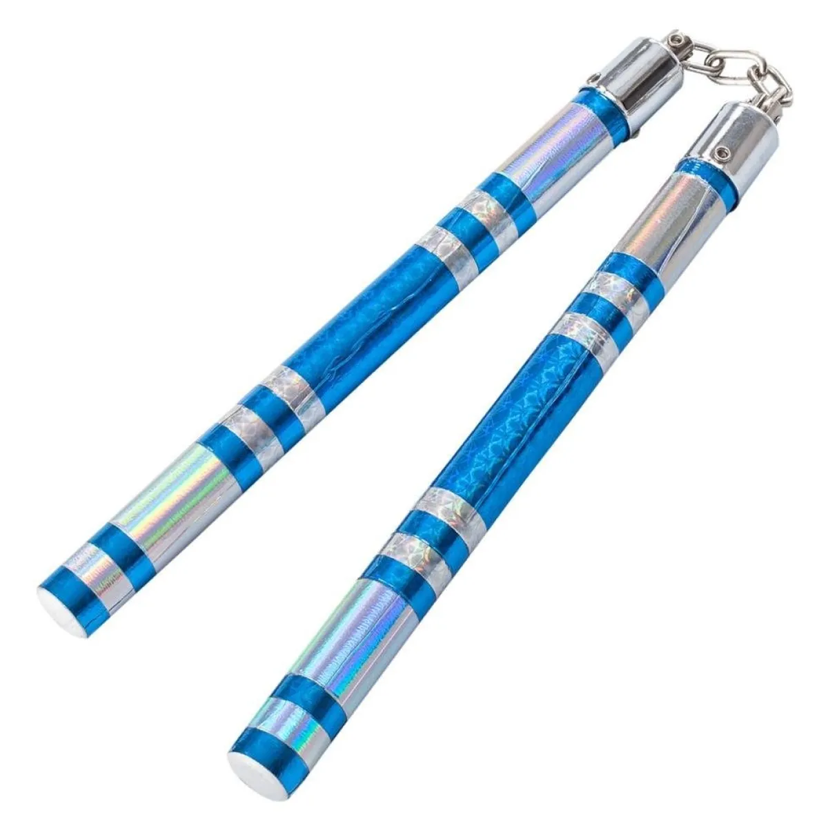 Hot Century US Retail Chrome Stripe Taped Competition Nunchaku
