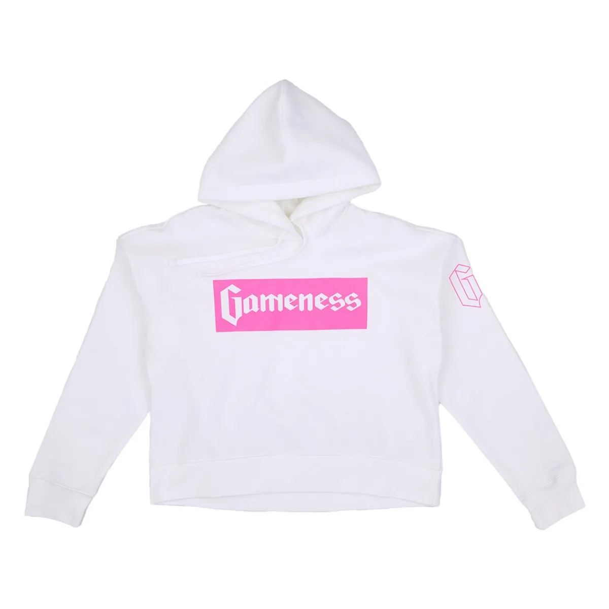 New Gameness Classic Crop Hoodie White