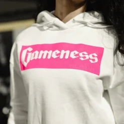 New Gameness Classic Crop Hoodie White