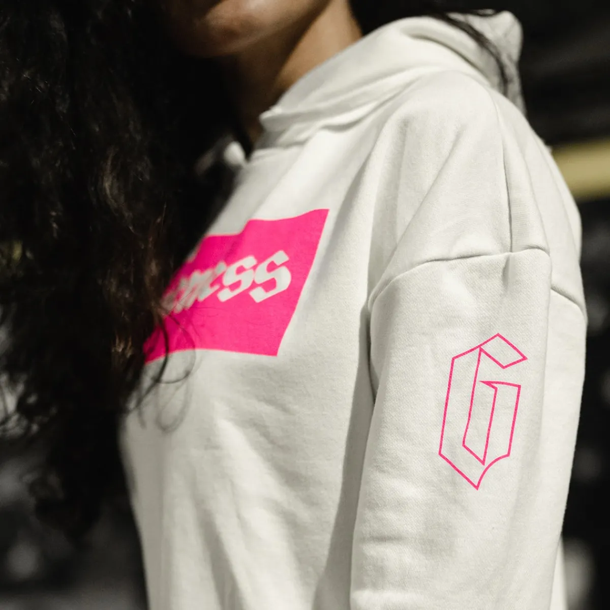 New Gameness Classic Crop Hoodie White