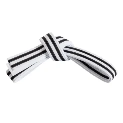 Outlet Century US Retail Double Wrap Double Striped White Belt