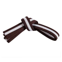 New Century US Retail Double Wrap White Striped Belt
