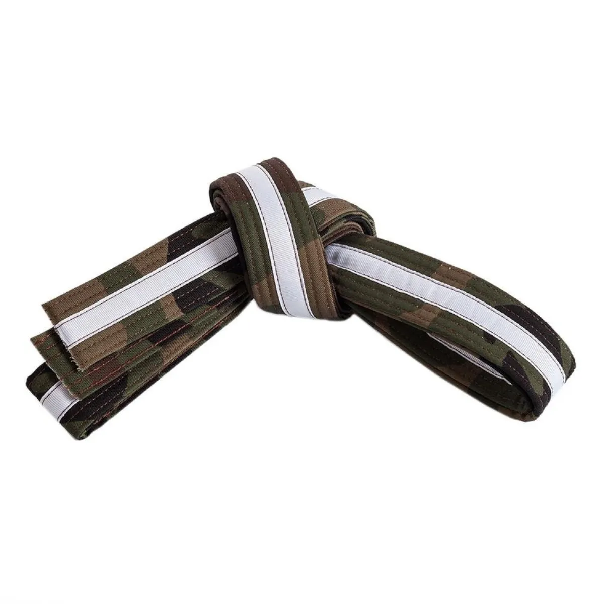 New Century US Retail Double Wrap White Striped Belt