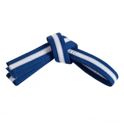 New Century US Retail Double Wrap White Striped Belt
