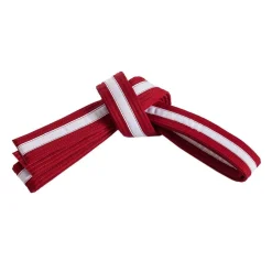 New Century US Retail Double Wrap White Striped Belt