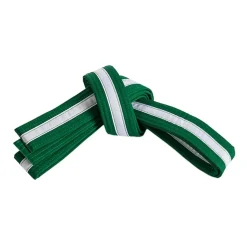 New Century US Retail Double Wrap White Striped Belt