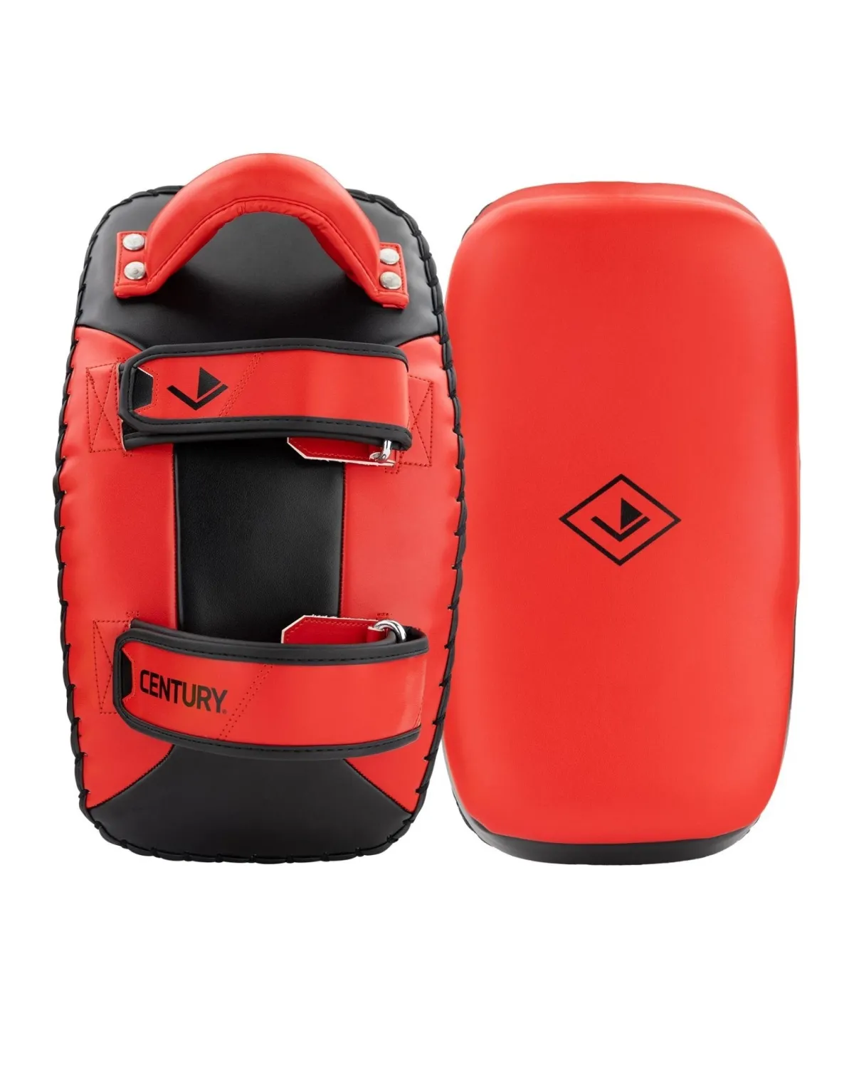 Hot Century Martial Arts Drive Curved Muay Thai Pad Pair Red