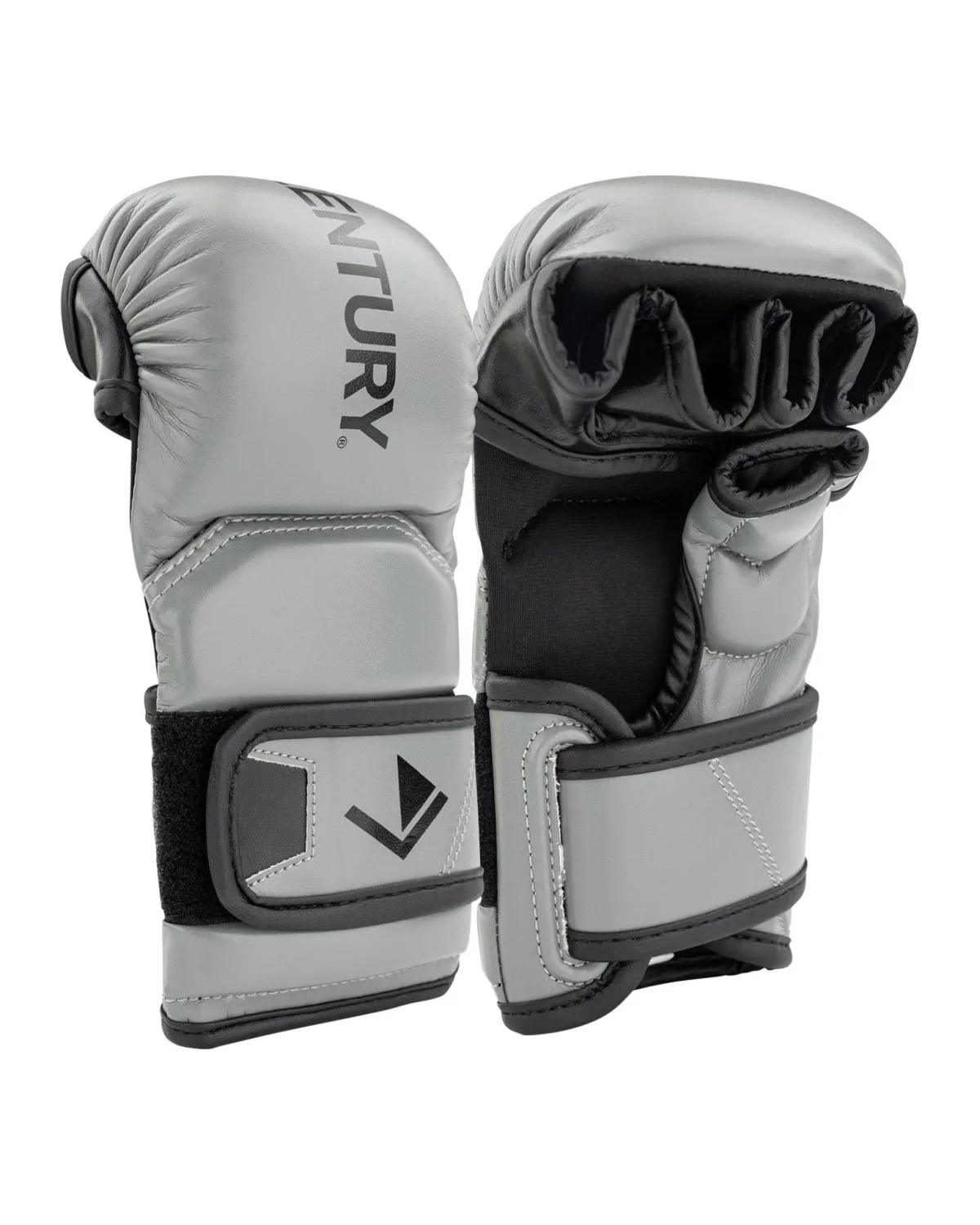 Discount Century Martial Arts Drive Youth Open Palm Training Gloves Grey/Black