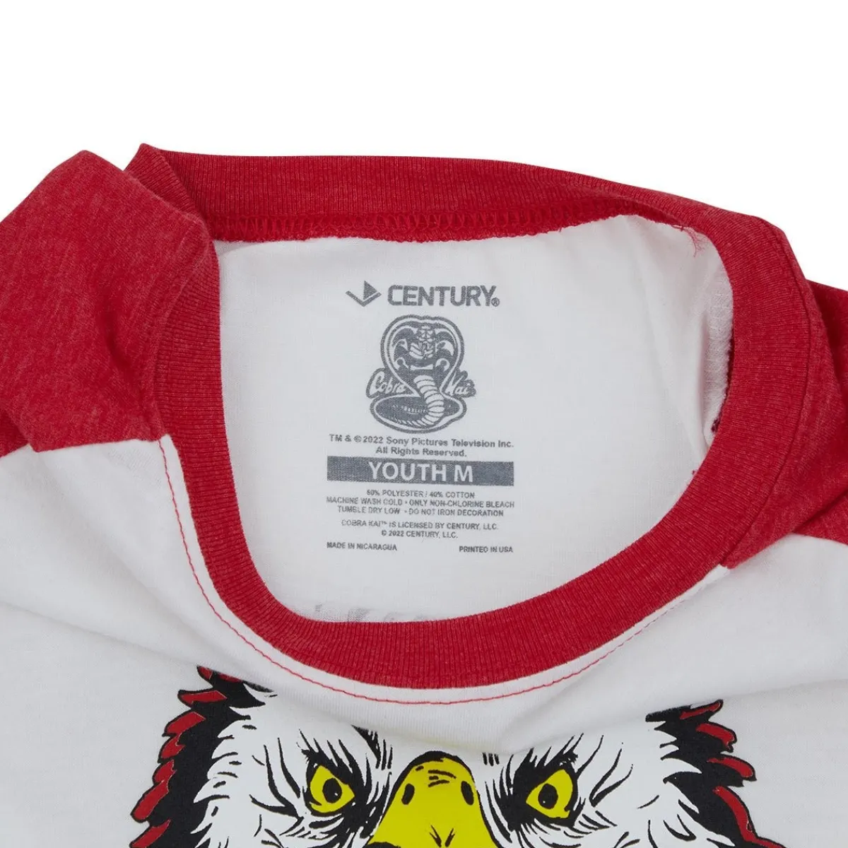 Clearance Century US Retail Eagle Fang Baseball Tee Red/White