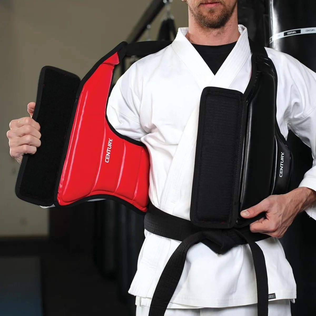 Discount Century US Retail Front Open Chest Guard Red/Black