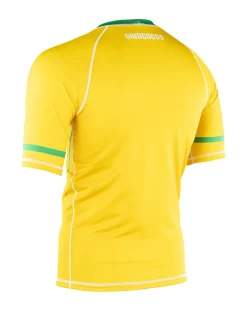 Clearance Gameness Brazil Short Sleeve Rash Guard Yellow
