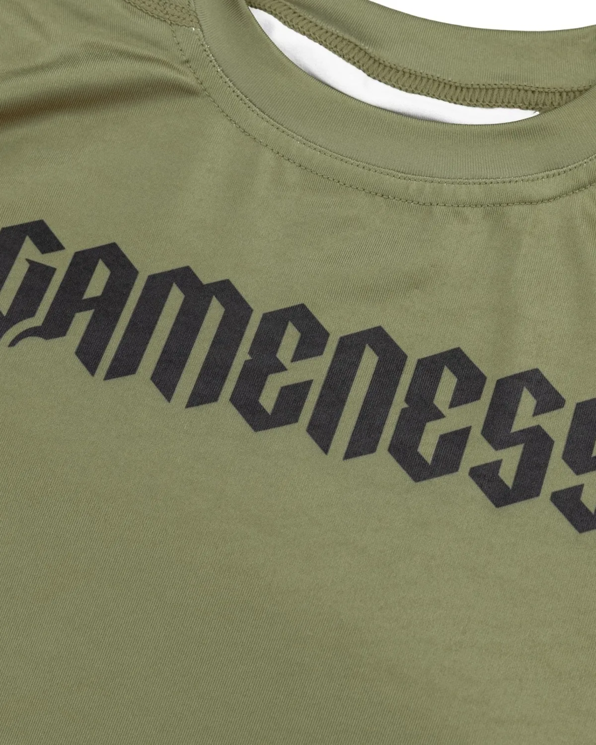 Discount Gameness Combate Youth Short Sleeve Rash Guard Olive