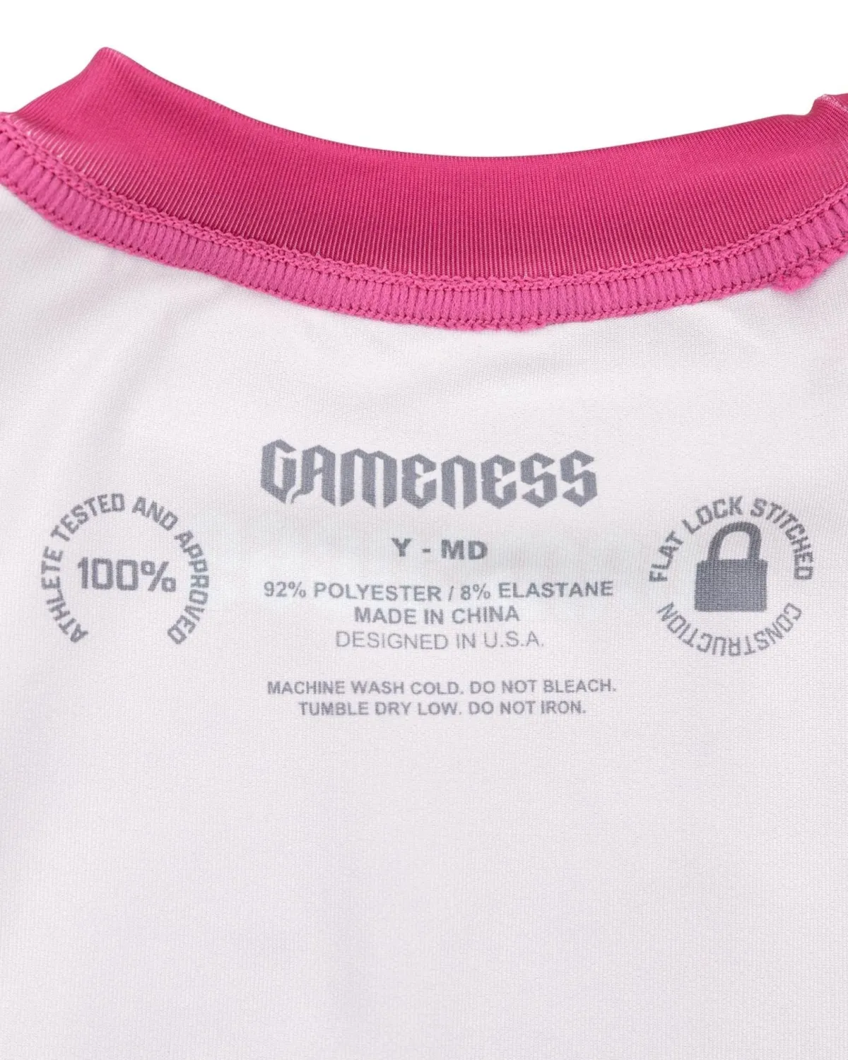 Outlet Gameness Girl's Tempest Short Sleeve Rash Guard Pink/Blue