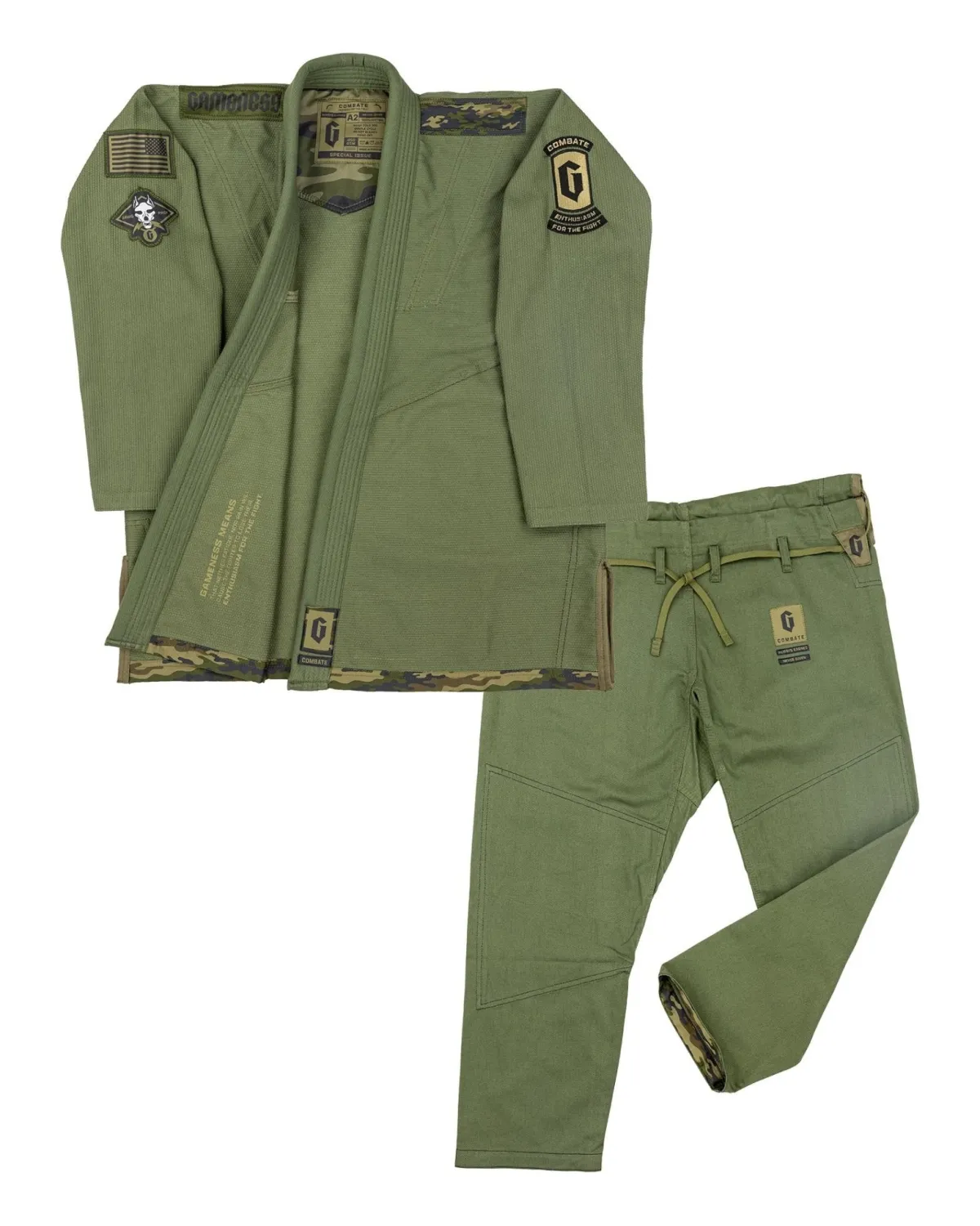Century Martial Arts Gameness Men's Combate Gi Rifle Green
