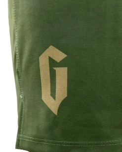 Online Century Martial Arts Gameness Men's Combate Lined Grappling Shorts Olive