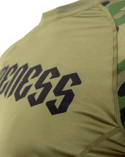 Hot Century Martial Arts Gameness Men's Combate Long Sleeve Rash Guard Olive