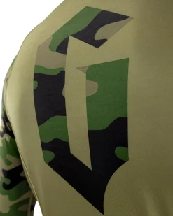 Hot Century Martial Arts Gameness Men's Combate Long Sleeve Rash Guard Olive