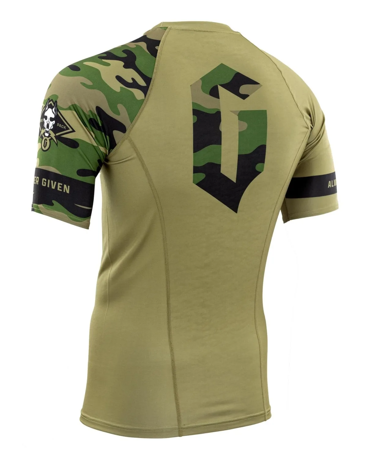 Outlet Century Martial Arts Gameness Men's Combate Short Sleeve Rash Guard Olive