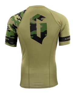 Outlet Century Martial Arts Gameness Men's Combate Short Sleeve Rash Guard Olive