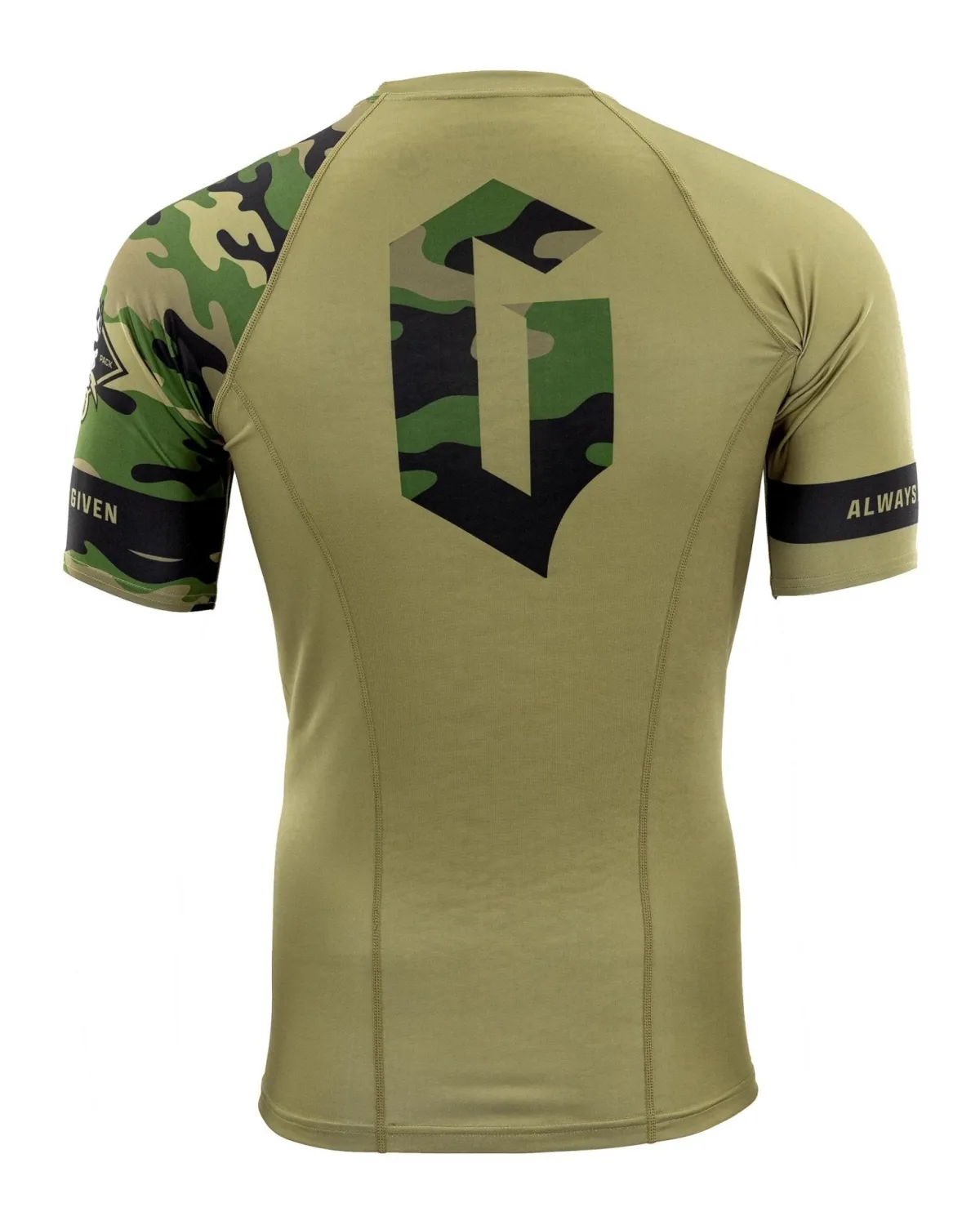 Outlet Century Martial Arts Gameness Men's Combate Short Sleeve Rash Guard Olive