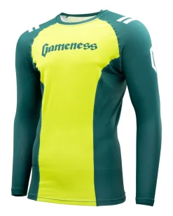 Outlet Gameness Men's Eco Long Sleeve Rash Guard Dark Green