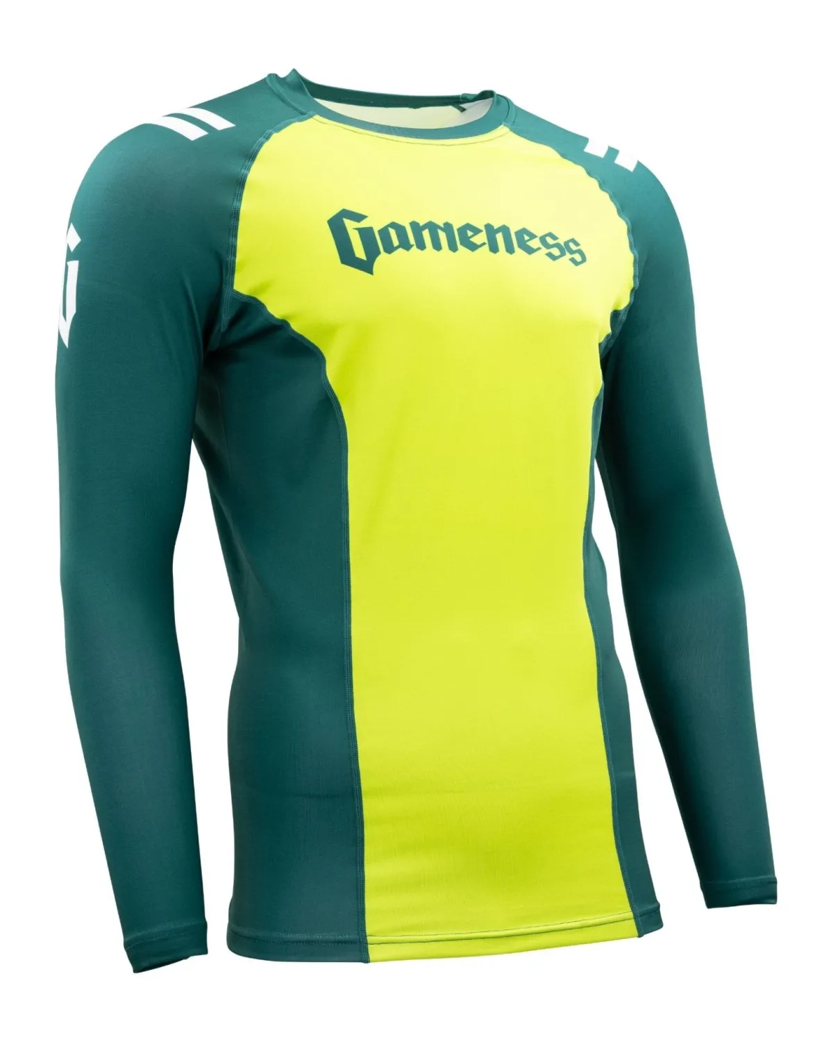 Outlet Gameness Men's Eco Long Sleeve Rash Guard Dark Green
