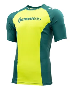 Discount Gameness Men's Eco Short Sleeve Rash Guard Dark Green