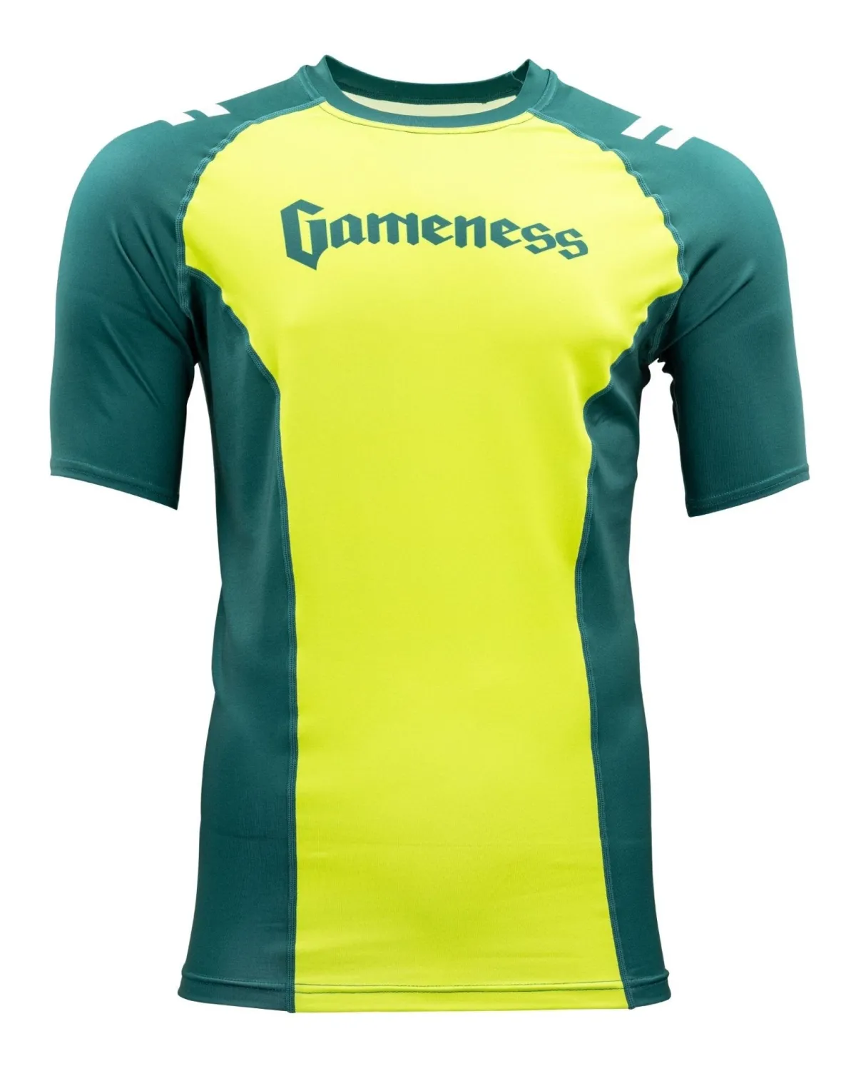 Discount Gameness Men's Eco Short Sleeve Rash Guard Dark Green