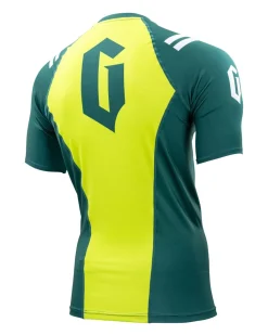 Discount Gameness Men's Eco Short Sleeve Rash Guard Dark Green