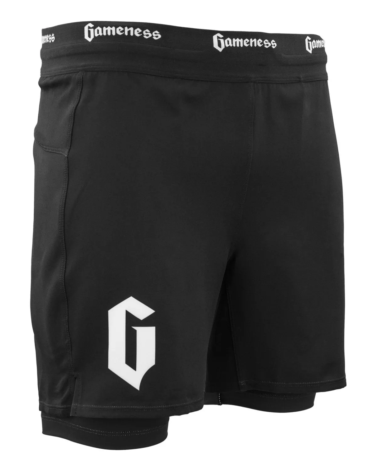 Gameness Men's Pulse Lined Pro Grappling Short Black