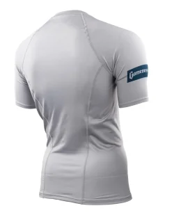 Best Gameness Men's Short Sleeve Solid Rash Guard Grey
