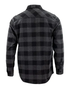 Outlet Gameness Roll Call Men's Flannel Shirt Black/Grey