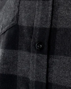 Outlet Gameness Roll Call Men's Flannel Shirt Black/Grey