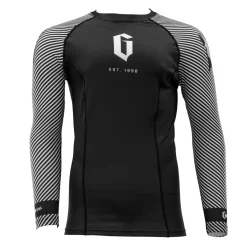 Clearance Gameness Spirit Animal Long Sleeve Rash Guard Black/White