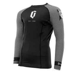 Clearance Gameness Spirit Animal Long Sleeve Rash Guard Black/White