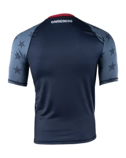 Discount Gameness USA Stars Short Sleeve Rash Guard Blue