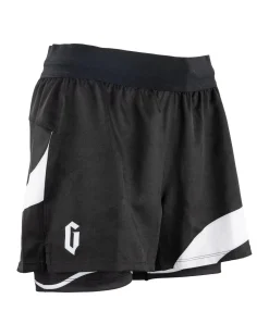 Clearance Century Martial Arts Gameness Women's Lined Pro Grappling Short - Flow Black