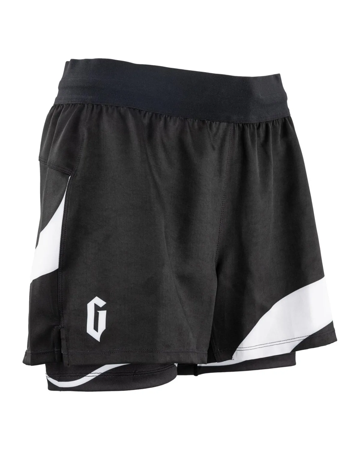 Clearance Century Martial Arts Gameness Women's Lined Pro Grappling Short - Flow Black