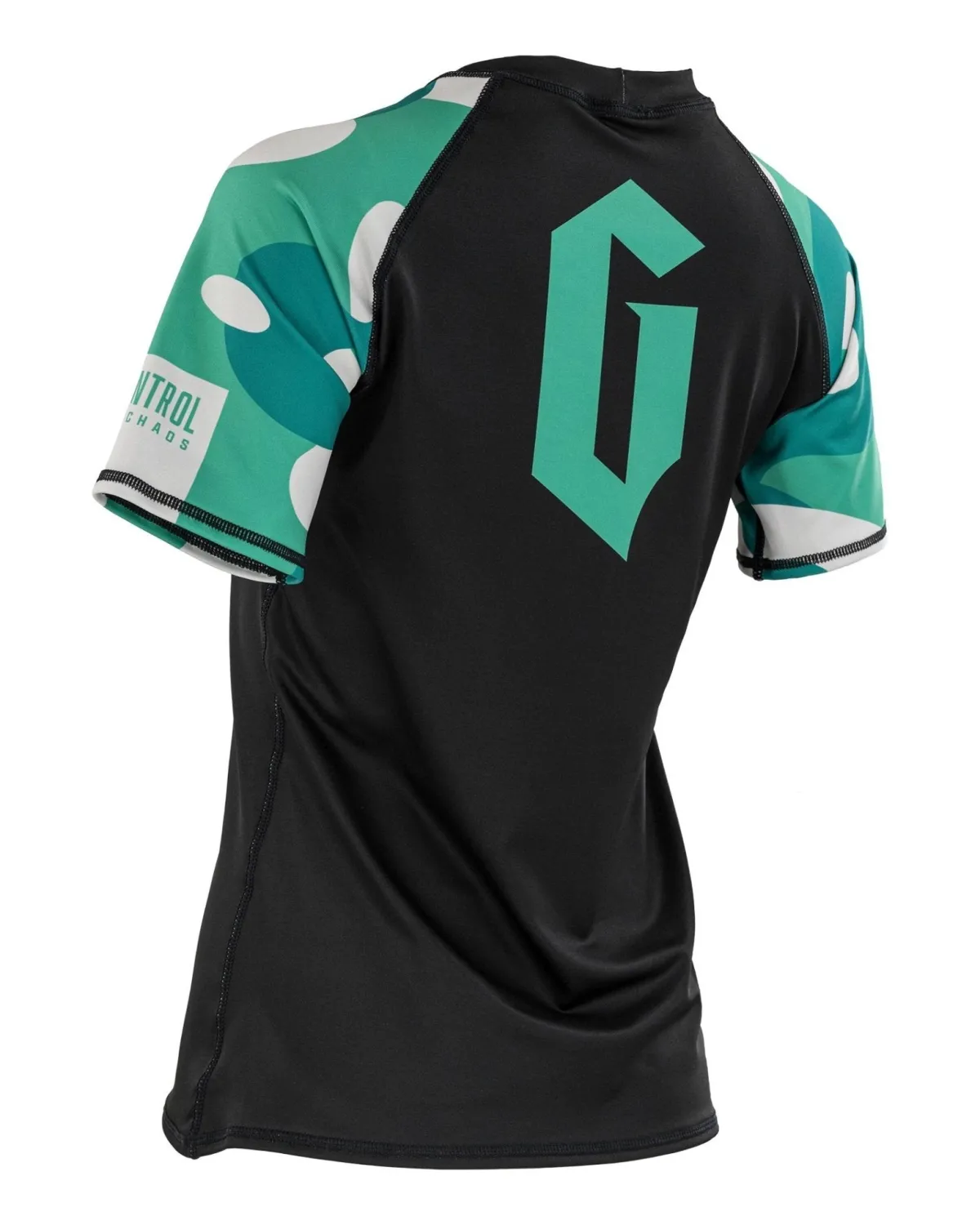 Gameness Women's Short Sleeve Bravo Rash Guard Black/Teal