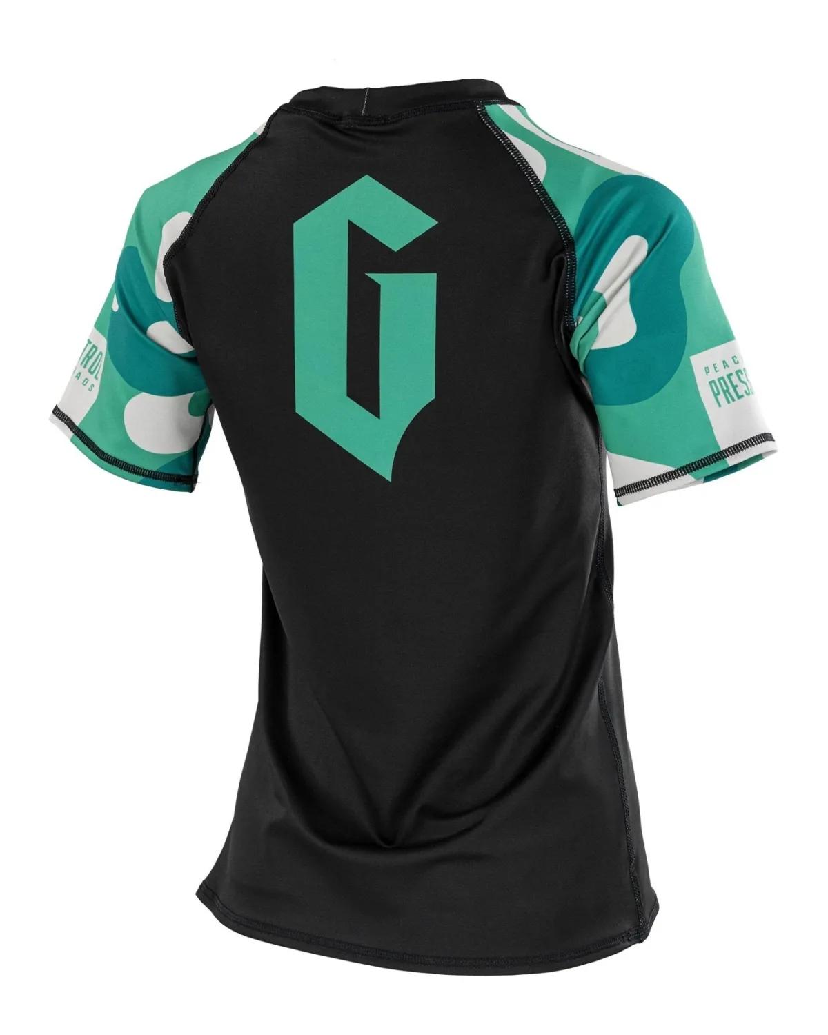 Gameness Women's Short Sleeve Bravo Rash Guard Black/Teal