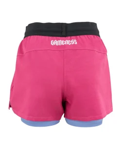 Best Gameness Women's Tempest Lined Grappling Shorts Pink/Blue