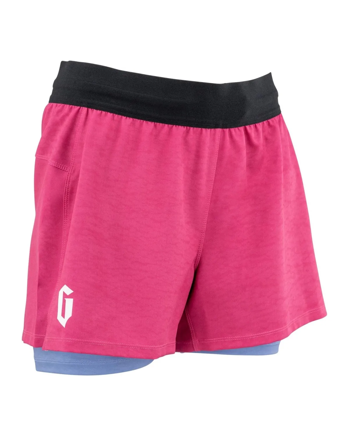 Best Gameness Women's Tempest Lined Grappling Shorts Pink/Blue