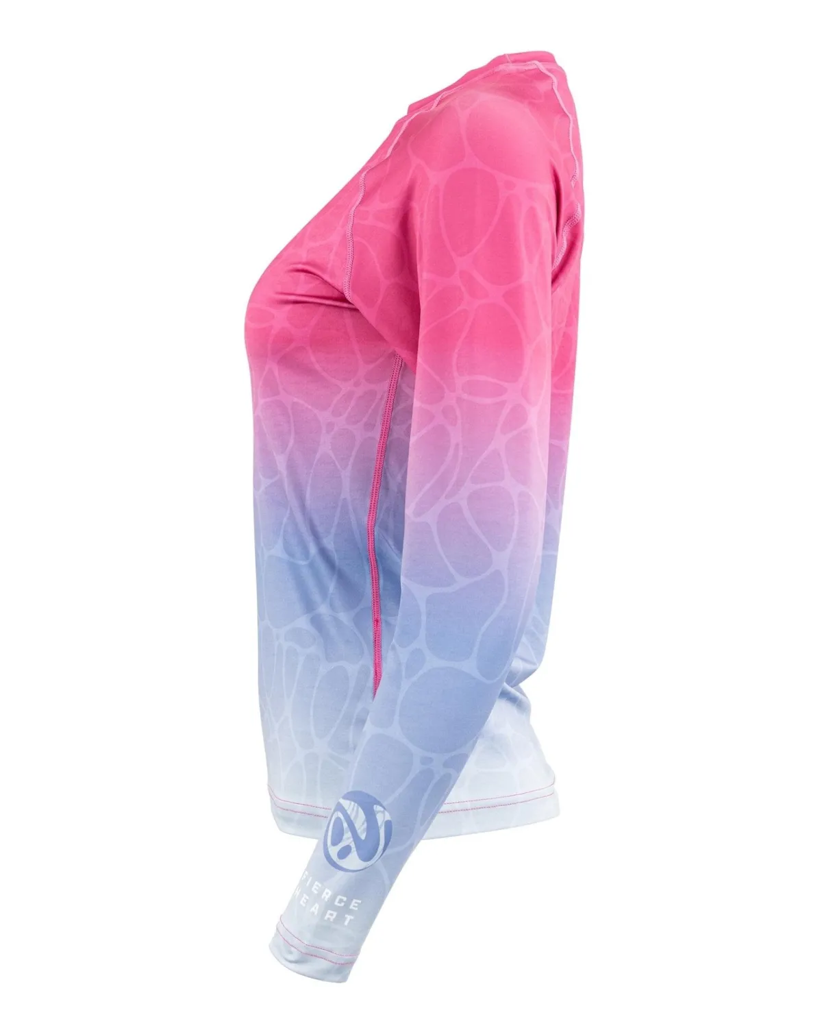Outlet Gameness Women's Tempest Long Sleeve Rash Guard Blue/Pink