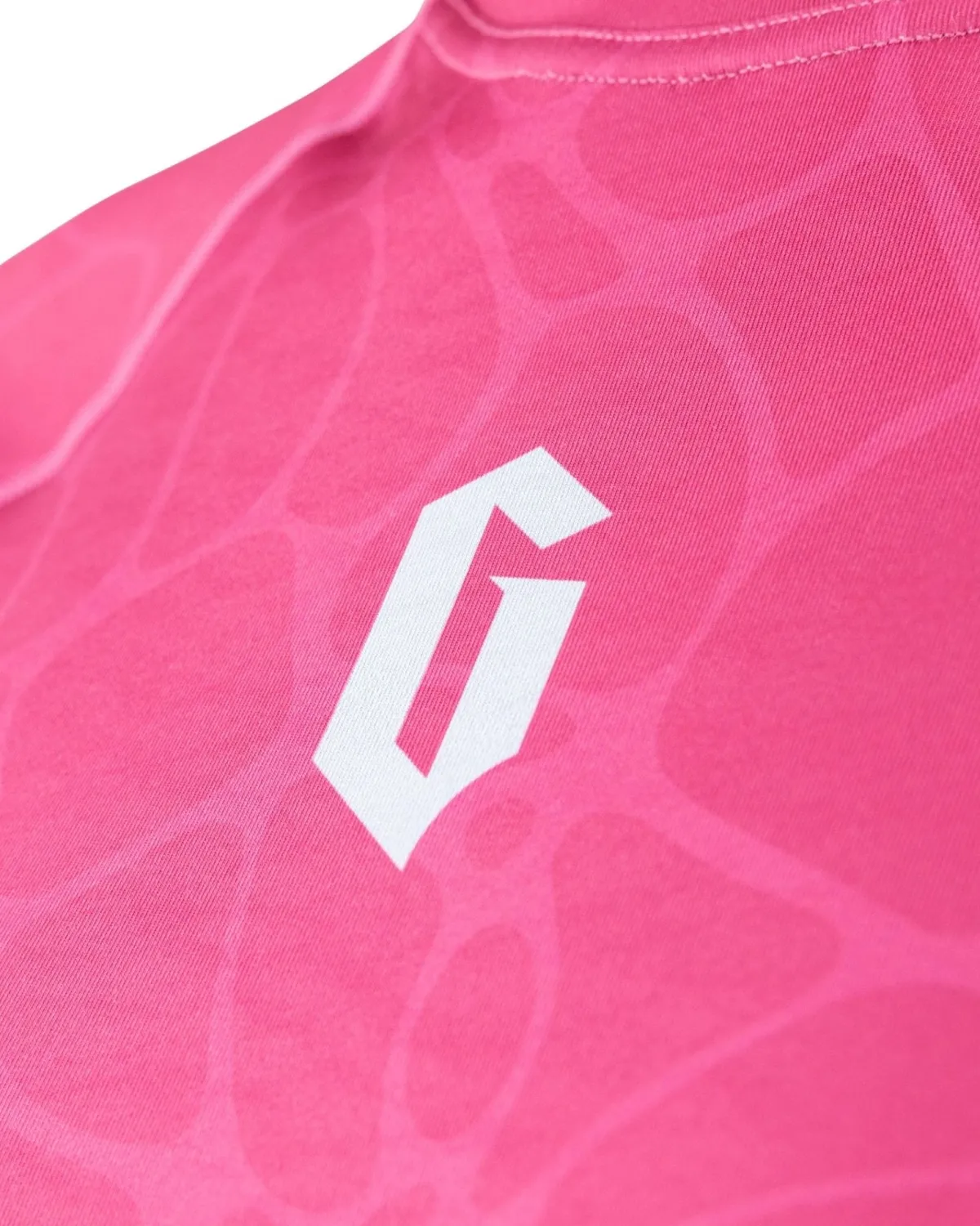 Outlet Gameness Women's Tempest Short Sleeve Rash Guard Pink/Blue