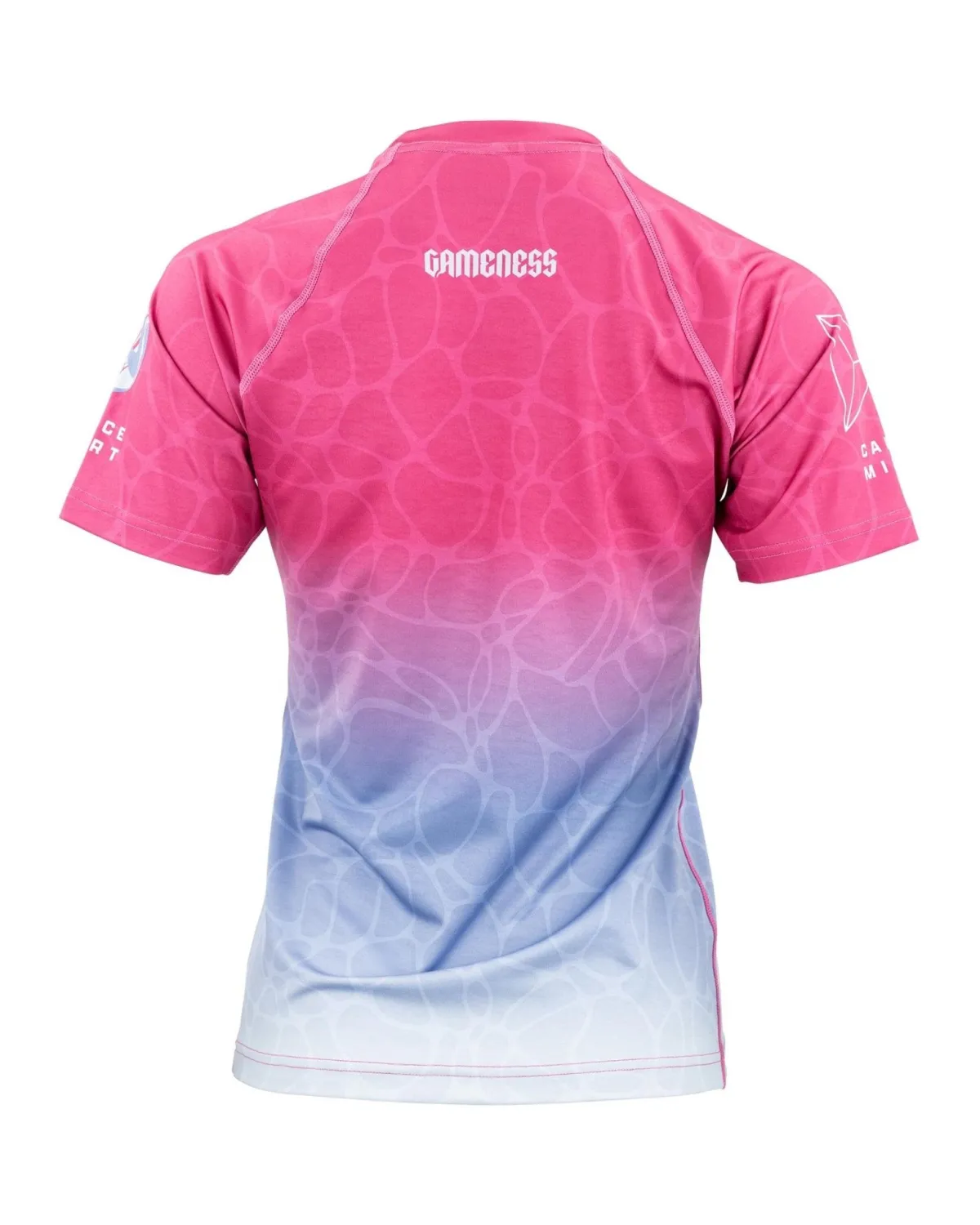 Outlet Gameness Women's Tempest Short Sleeve Rash Guard Pink/Blue