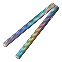 Online Century US Retail Iridescent Corded Nunchaku Silver