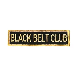 Sale Century US Retail Iron-On Rank Patch - Black Belt Club