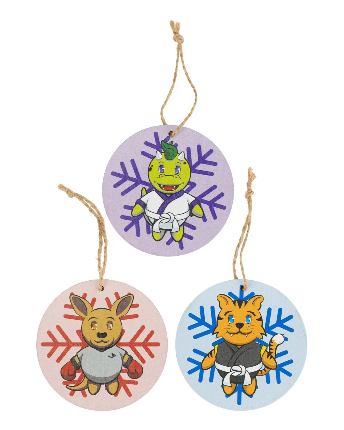 Hot Century Martial Arts Lil' Dragon and Friends Ornaments - 3 Pack